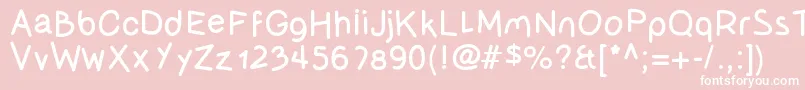 Olivessanspimiento Font – White Fonts on Pink Background