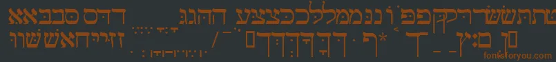 Galilssk-fontti – ruskeat fontit mustalla taustalla