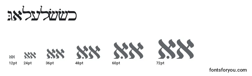 Размеры шрифта Galilssk