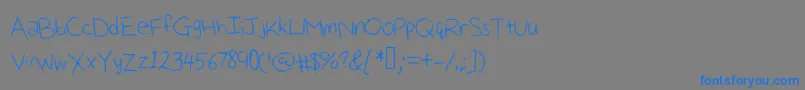 フォントEllennn – 灰色の背景に青い文字