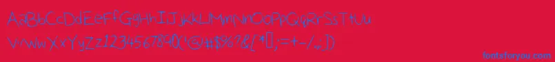 Ellennn Font – Blue Fonts on Red Background