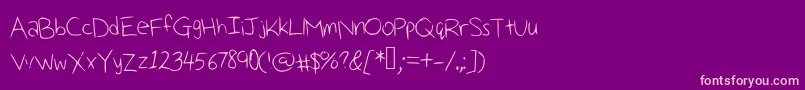 Ellennn Font – Pink Fonts on Purple Background