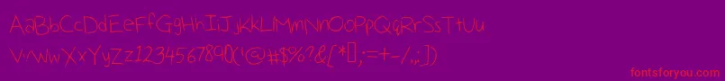 Ellennn Font – Red Fonts on Purple Background