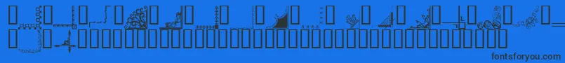 フォントBordc2 – 黒い文字の青い背景