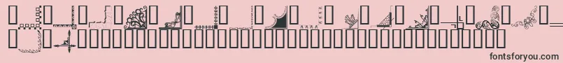 Bordc2 Font – Black Fonts on Pink Background
