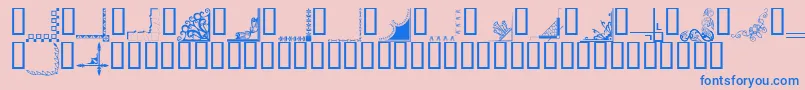 Bordc2 Font – Blue Fonts on Pink Background