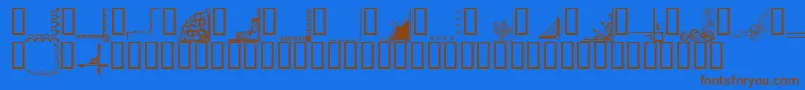 Bordc2 Font – Brown Fonts on Blue Background