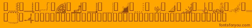 Шрифт Bordc2 – коричневые шрифты на оранжевом фоне