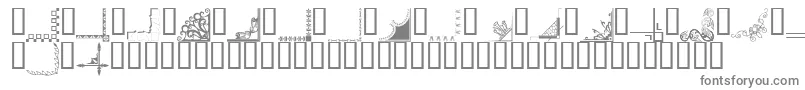 Bordc2-fontti – harmaat kirjasimet valkoisella taustalla