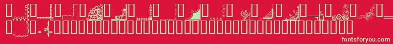 フォントBordc2 – 赤い背景に緑の文字