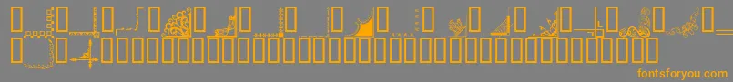 Bordc2 Font – Orange Fonts on Gray Background