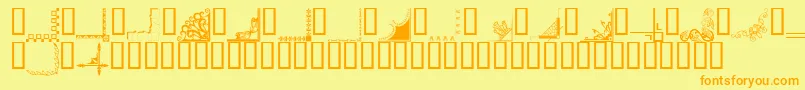 Bordc2 Font – Orange Fonts on Yellow Background