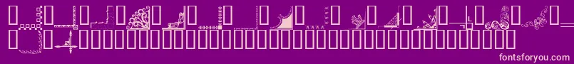 Bordc2-Schriftart – Rosa Schriften auf violettem Hintergrund