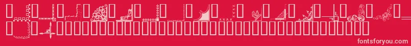 Bordc2 Font – Pink Fonts on Red Background
