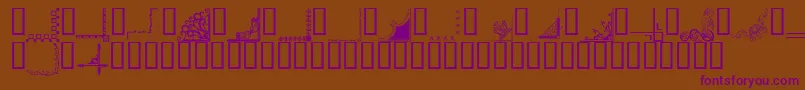 Bordc2 Font – Purple Fonts on Brown Background