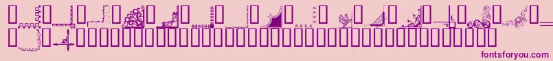 Bordc2-fontti – violetit fontit vaaleanpunaisella taustalla