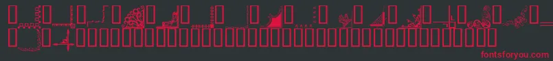 Bordc2 Font – Red Fonts on Black Background