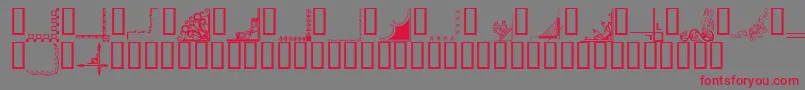 Bordc2 Font – Red Fonts on Gray Background