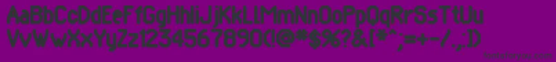フォントPomcute – 紫の背景に黒い文字