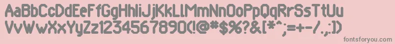 フォントPomcute – ピンクの背景に灰色の文字