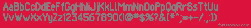 Pomcute Font – Gray Fonts on Red Background