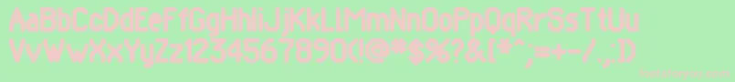 Pomcute Font – Pink Fonts on Green Background