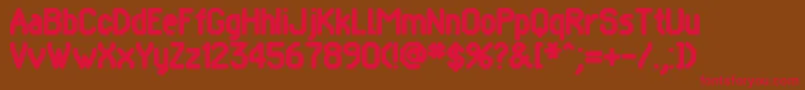 Pomcute Font – Red Fonts on Brown Background