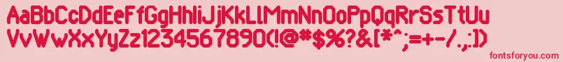 Шрифт Pomcute – красные шрифты на розовом фоне