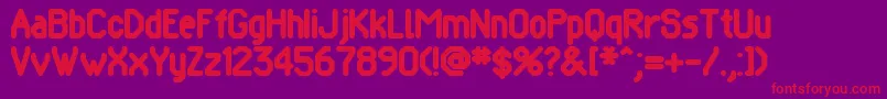 Pomcute Font – Red Fonts on Purple Background