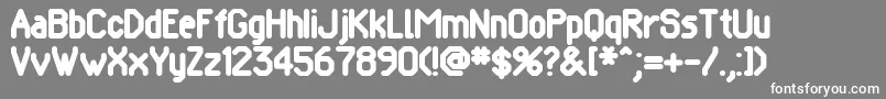 Шрифт Pomcute – белые шрифты на сером фоне