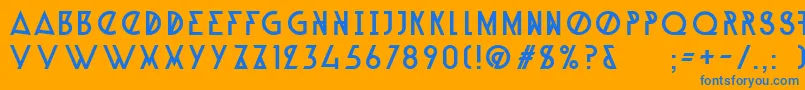 AlpineTypefaceA1Regular Font – Blue Fonts on Orange Background