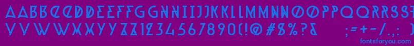 AlpineTypefaceA1Regular Font – Blue Fonts on Purple Background