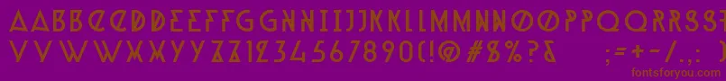 AlpineTypefaceA1Regular Font – Brown Fonts on Purple Background