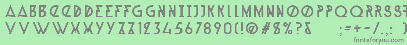 AlpineTypefaceA1Regular Font – Gray Fonts on Green Background