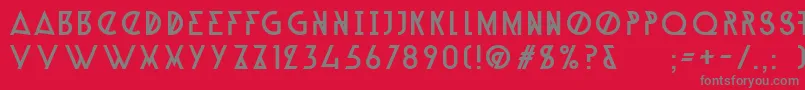 AlpineTypefaceA1Regular Font – Gray Fonts on Red Background