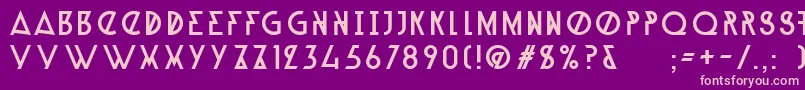 AlpineTypefaceA1Regular Font – Pink Fonts on Purple Background