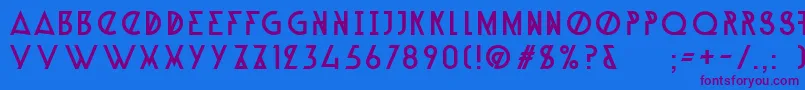 AlpineTypefaceA1Regular-Schriftart – Violette Schriften auf blauem Hintergrund