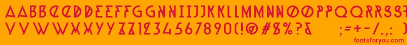 AlpineTypefaceA1Regular Font – Red Fonts on Orange Background