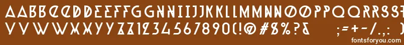 AlpineTypefaceA1Regular Font – White Fonts on Brown Background