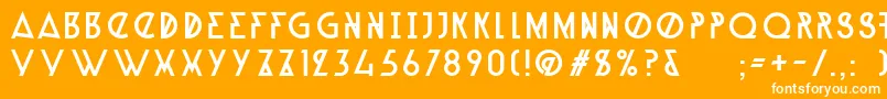 AlpineTypefaceA1Regular Font – White Fonts on Orange Background