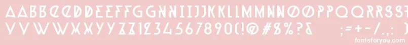 AlpineTypefaceA1Regular-Schriftart – Weiße Schriften auf rosa Hintergrund