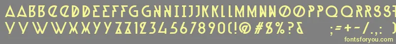 AlpineTypefaceA1Regular Font – Yellow Fonts on Gray Background