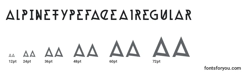 Größen der Schriftart AlpineTypefaceA1Regular