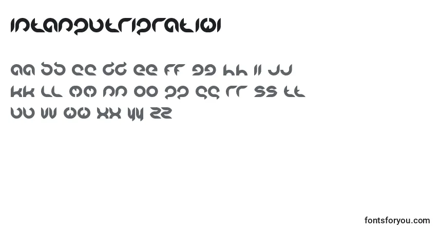 Czcionka Intanputripratiwi – alfabet, cyfry, specjalne znaki