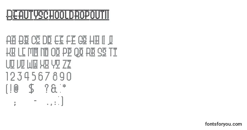 Beautyschooldropoutii Font – alphabet, numbers, special characters