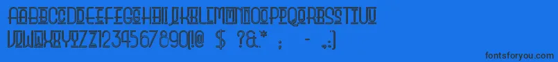 Beautyschooldropoutii Font – Black Fonts on Blue Background