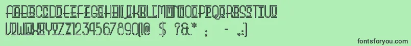 フォントBeautyschooldropoutii – 緑の背景に黒い文字
