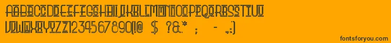 フォントBeautyschooldropoutii – 黒い文字のオレンジの背景
