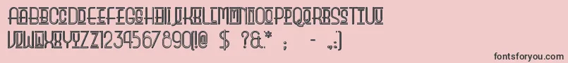 Beautyschooldropoutii-fontti – mustat fontit vaaleanpunaisella taustalla