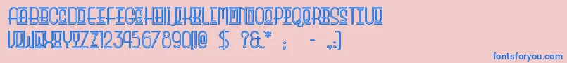 フォントBeautyschooldropoutii – ピンクの背景に青い文字